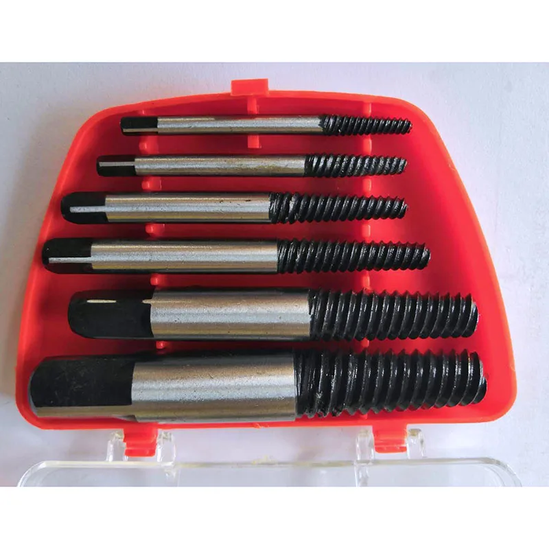

6Pcs Broken Bolt Damage Screw Remover Extractor Drill Bit Easy Out Stud Reverse