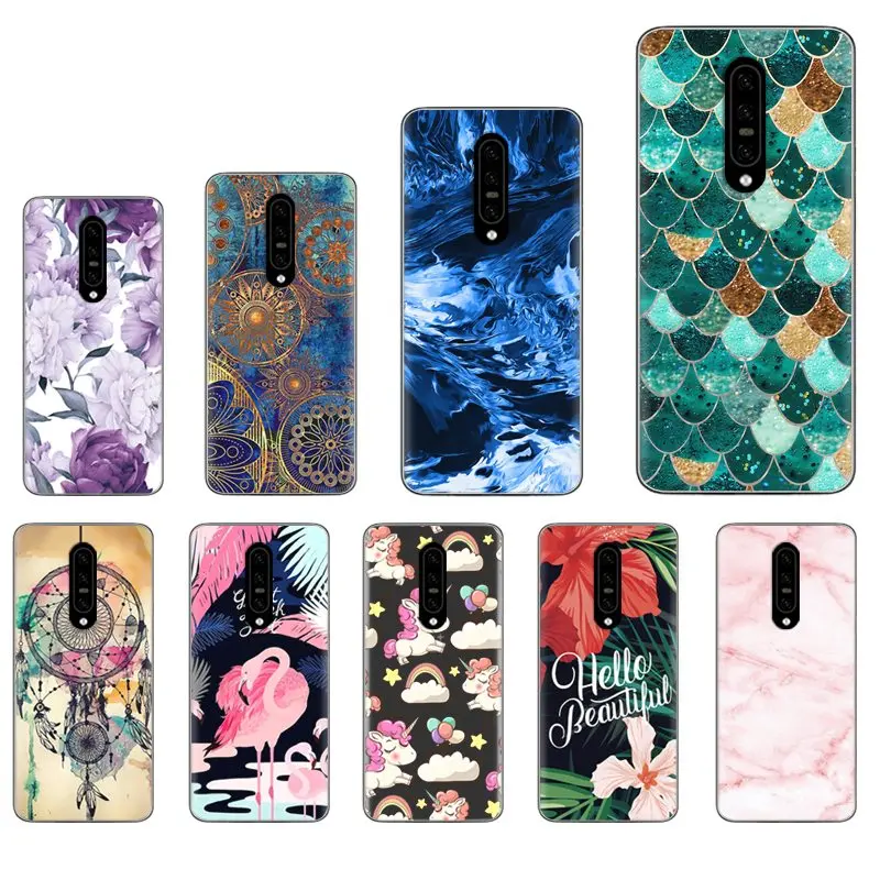 

Back Skin Cover For Oneplus 7 Pro / 1+7 Pro Stylish Design TPU Silicone Cover Colorful Painted Soft Phone Case