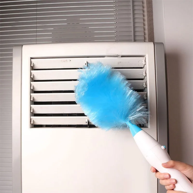 Ceny Electrinic szczotka do włosów Spin elektryczny ręczny Duster z napędem pyłu różdżka usuwa kurz w domu czyste szczotka DropShipping