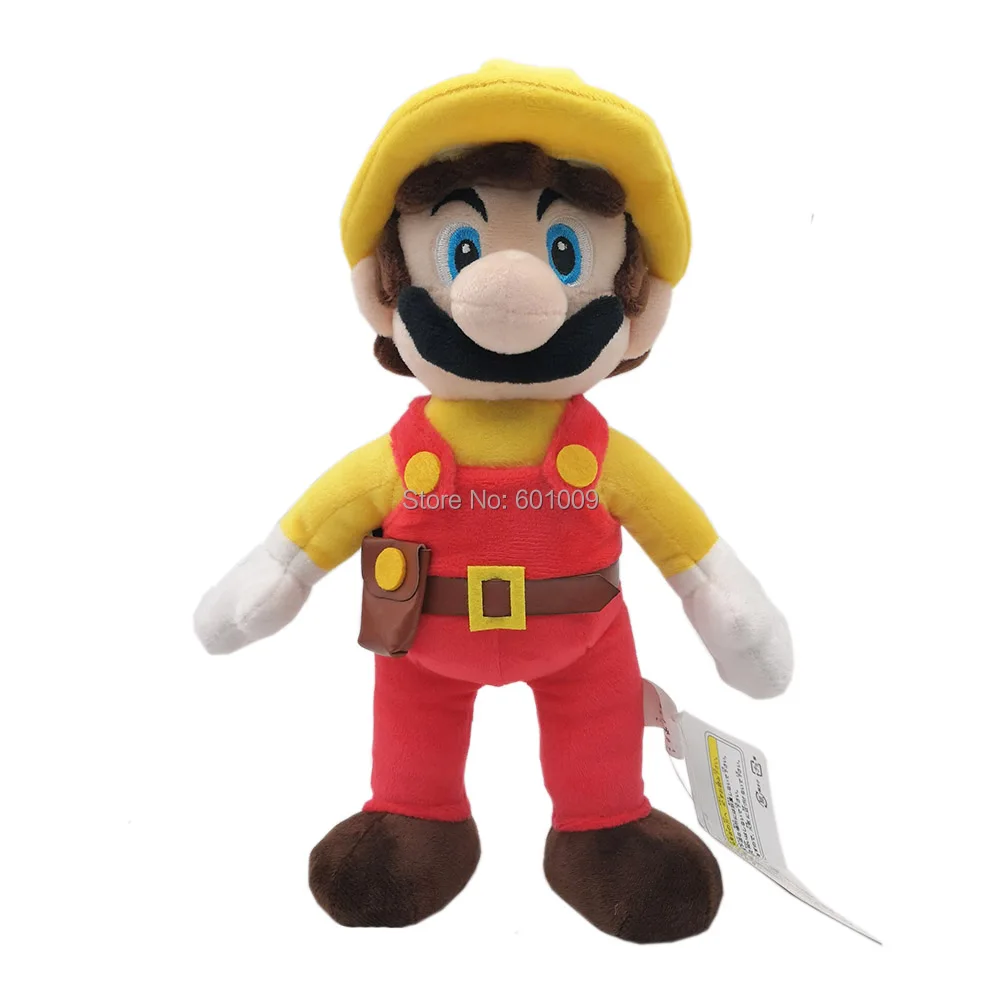 Super Mario Bros Maker Mario 11"28CM Plush Doll Toy Retail