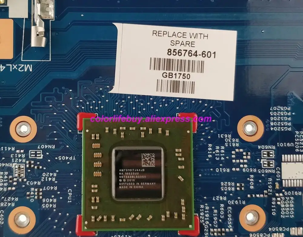 حقيقية 856764-601 856764-001 448.08G03.0011 UMA w A6-7310 cpu محمول لوحة رئيسية لأجهزة HP دفتر 17 17-Y 17Z-Y000 سلسلة PC