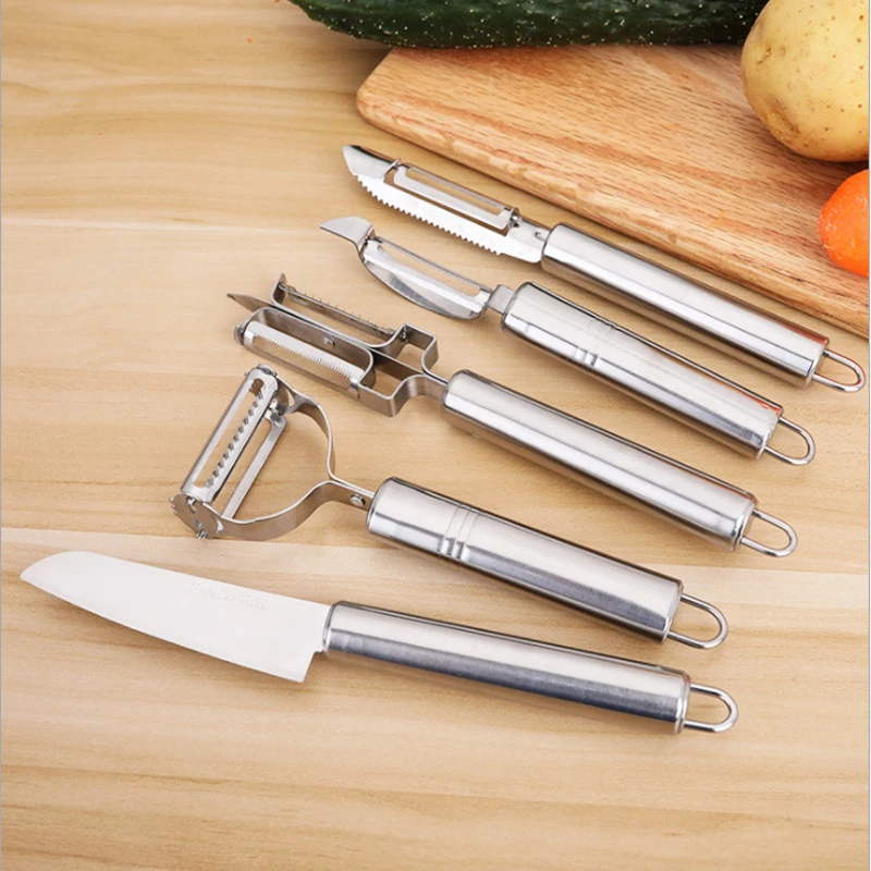 

Stainless Steel Fish Scale Planing Apple Potato Peeler Melon Fruit Planing Paring Knife Multi-function Kitchen cutter Acssessory