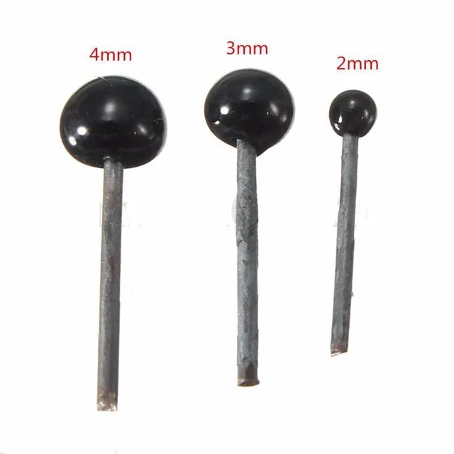 100 Pcs/bag Glass Eyes 2mm / 3mm / 4mm Needle Felting Bears Dog Cat Plush Stuff Animals Dolls DIY Black Eyes Dolls Accessories 2