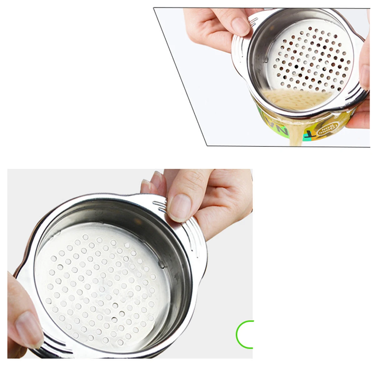 

Strainer Sieve Durable Stainless Steel Ergonomic Handle Water Draining Strainer Tuna Strainer Can Colander for Vegetables