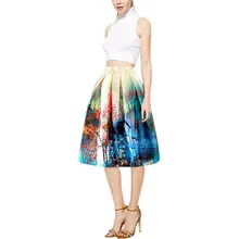 Новая женская элегантная и модная юбка с принтом, тонкая юбка с завышенной талией