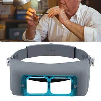 

High Quality resin molds Headband Reading Magnifier with Four Optical Glass Lenses Jewelry Repair Tool uv resin hard