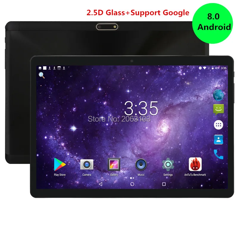 10-дюймовый 3G планшет Восьмиядерный 1280*800 IPS 4 Гб RAM 64 ROM Две sim-карты Android 8 0 GPS