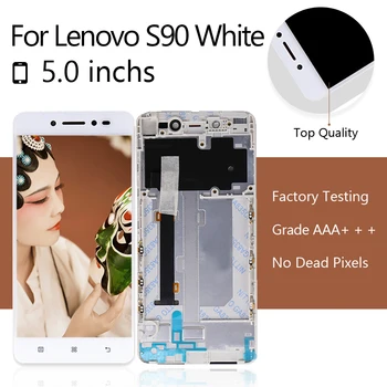 

10pcs/lots For Lenovo S90 LCD Screen Display Touch Digitizer Assembly With Frame For Lenovo K90 S90-T S90-U S90-A LCD Display