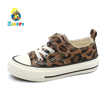 

Babaya Children Shoes For Girls Sneakers 2019 Spring New Fashion Kids Canvas Shoes Boys Autumn Student Casual Leopard Shoes