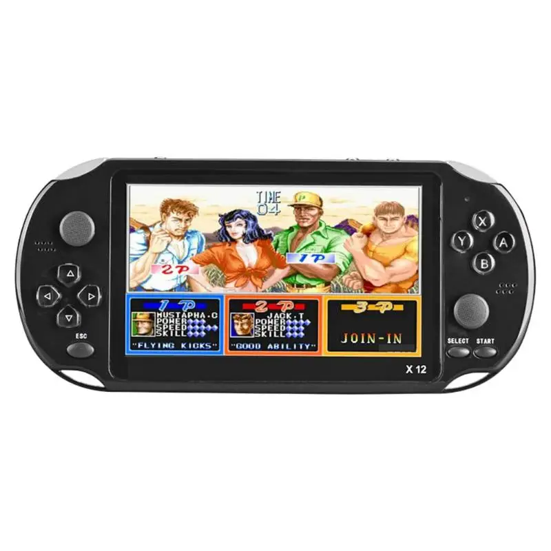 X12 5 1 дюймов портативная игра видео плеер игровые консоли с двойной рокер
