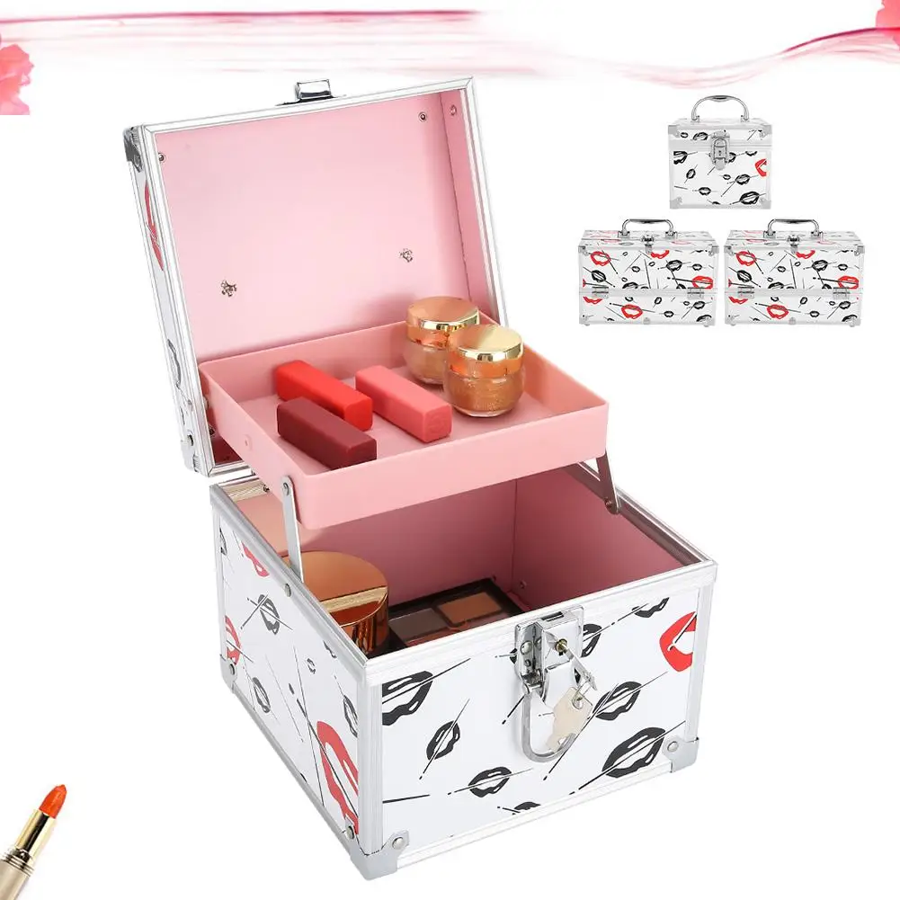 Makeup Tool Kits Professional Cosmetic Storage Box Portable Storage Jewelry Case Makeup Organizer Box Makeup Tool Kits Professional Cosmetic Storage Box Portable Storage Jewelry Case Makeup Organizer Box