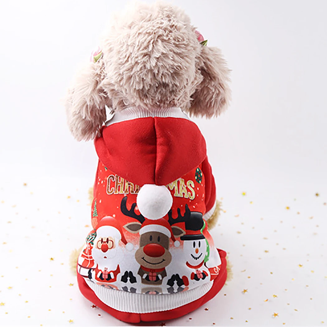 

Christmas Dog Clothes Winter Pet Clothes for Small Dog Coat Jacket Costume Hoodies Warm Cat Santa Claus Pet Apparel