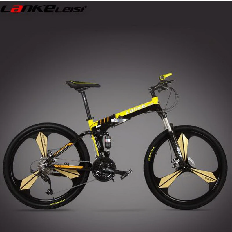 tb250902-1/Folding bike/26 inch 24/27 speed/oil brake one round folding mountain bike/men and women models/Positioning flywheel