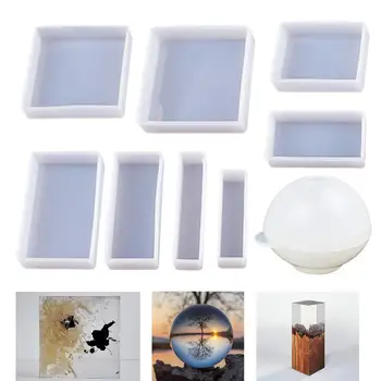 

Casting Molds Silicone Square Rectangle Ball Molds 9Pcs Different Sizes,Silicone Mold Casting Epoxy Molds For Resin Jewelry,So