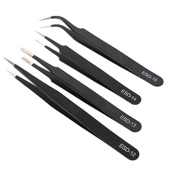 

HHO-4x tweezers pointed tweezers metal tweezers anatomically ESD 12-15