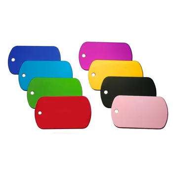 

Wholesale 100Pcs Custom Aluminum Dog Tag Necklace Military tag Nameplate For Man Dog ID Tags