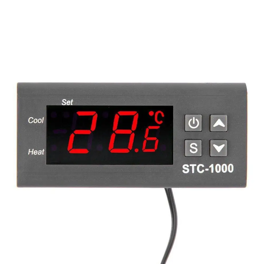 Yiwa 12 В/24 В/220 В STC-1000 цифровой регулятор температуры Термостат NTC K серый оранжевый