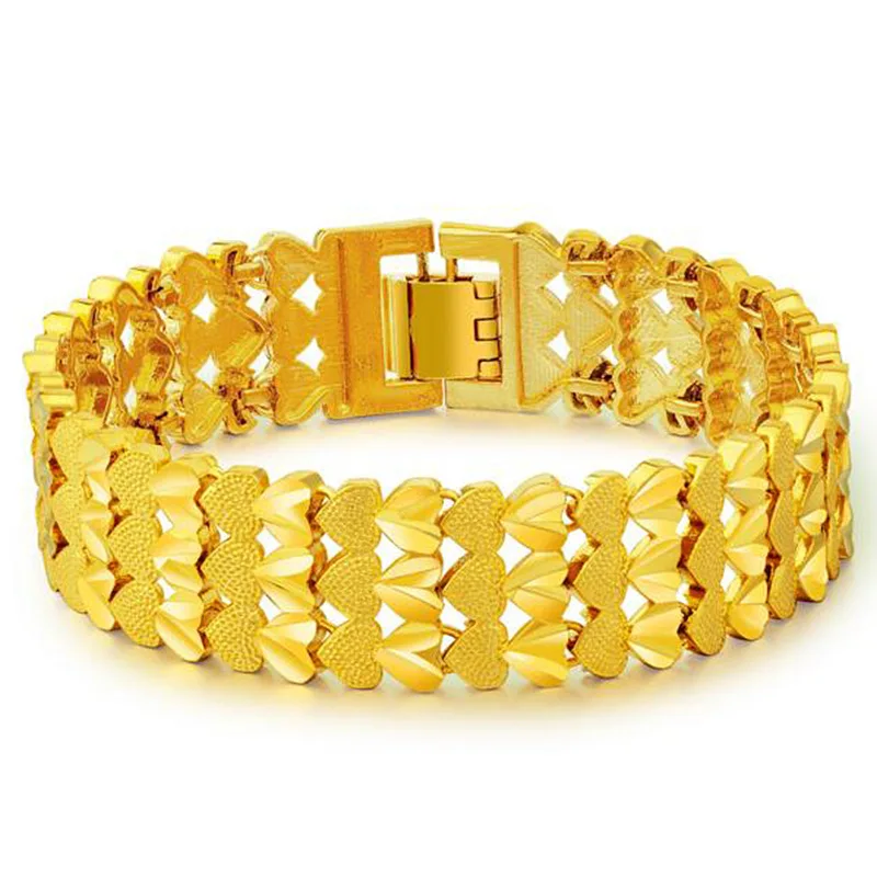 Прямая позолоченные 24 k Вьетнам аллювиальные золотые мужские браслеты простые последние браслеты из золотой цепи дизайн