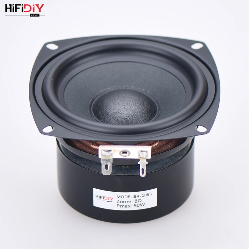 Hifidiy в прямом эфире, Hi-Fi, 4 дюйма 4," мидбаса НЧ-динамик 4/8 OHM 50W хлопок и конопли волокна бассейна громкоговоритель B4-105S