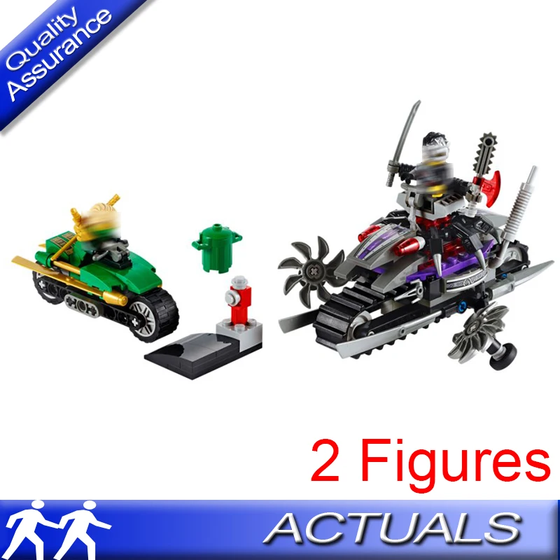 

BELA 10220 Compatible with Lego 70722 Movie Green OverBorg Attack Tank Bike Building Blocks Figures Model Bricks Boy Toys