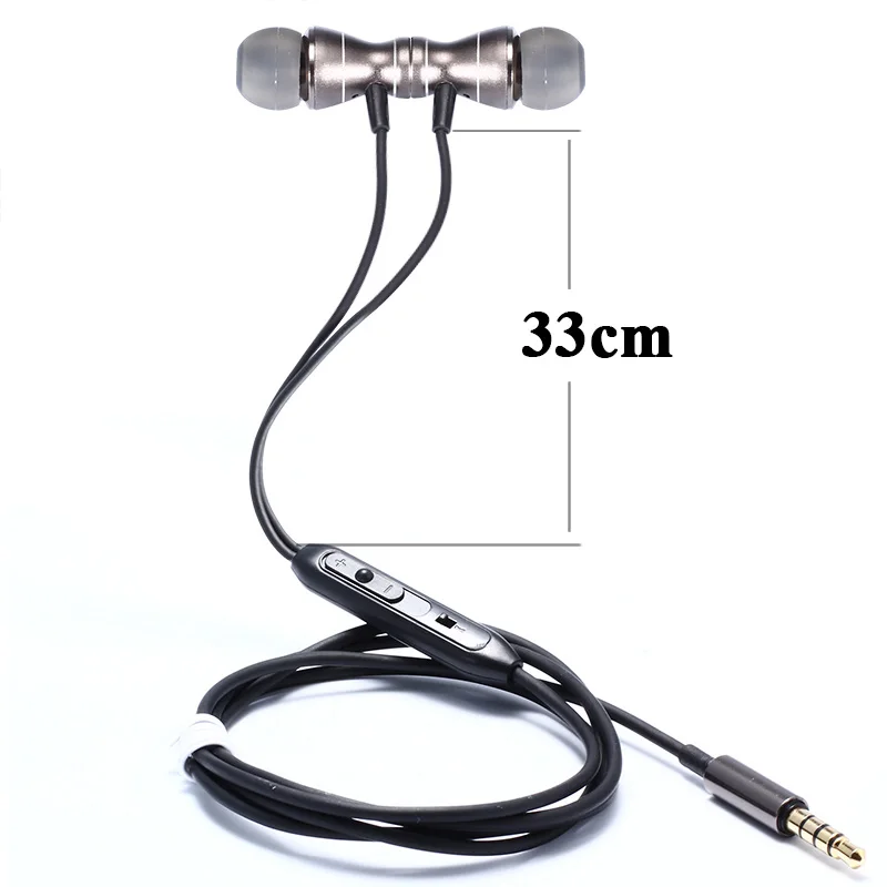 3.5mm In-Ear metal headset In-line Control Magnetic Clarity Stereo Sound earphone with Mic for iphone Samsung XIAOMI | Электроника
