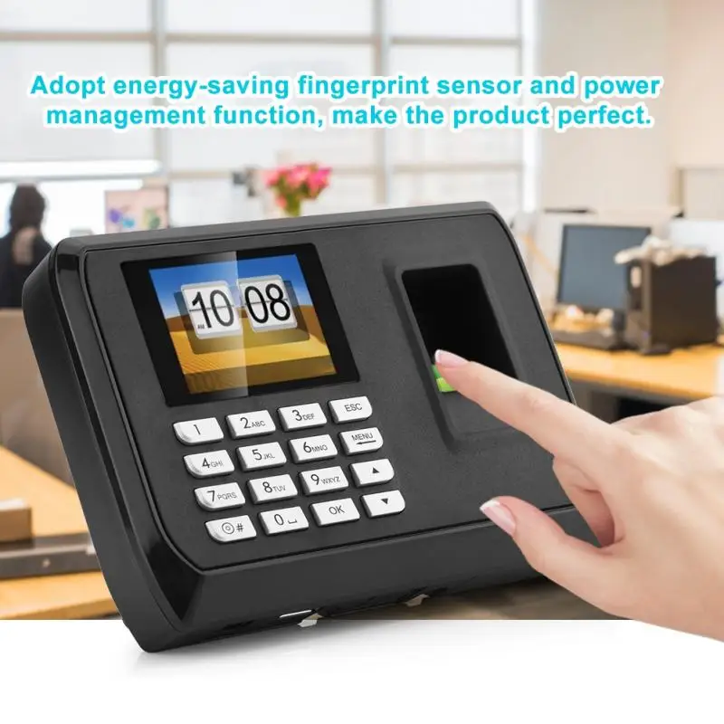 

1.8inch TFT Color Screen Biometric Fingerprint Attendance Employee Machine Time Clock Recorder With USB Driver Flash