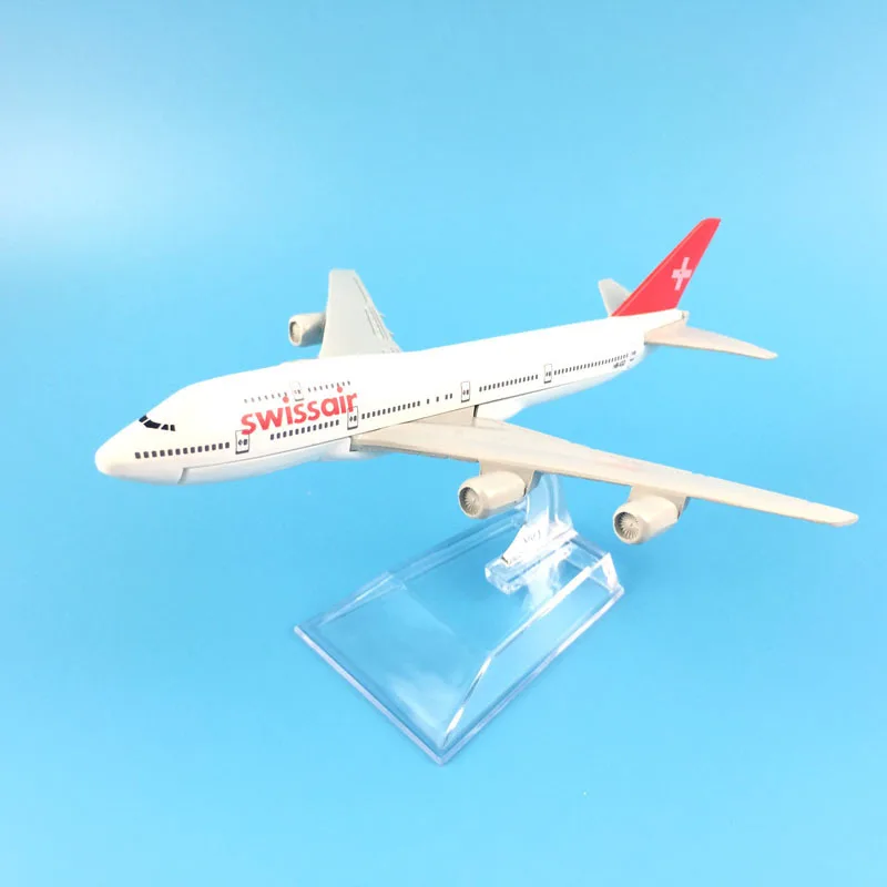16 см самолет модель самолета Swiss Air Swissair самолетов Boeing 747 1:400 литой металлический