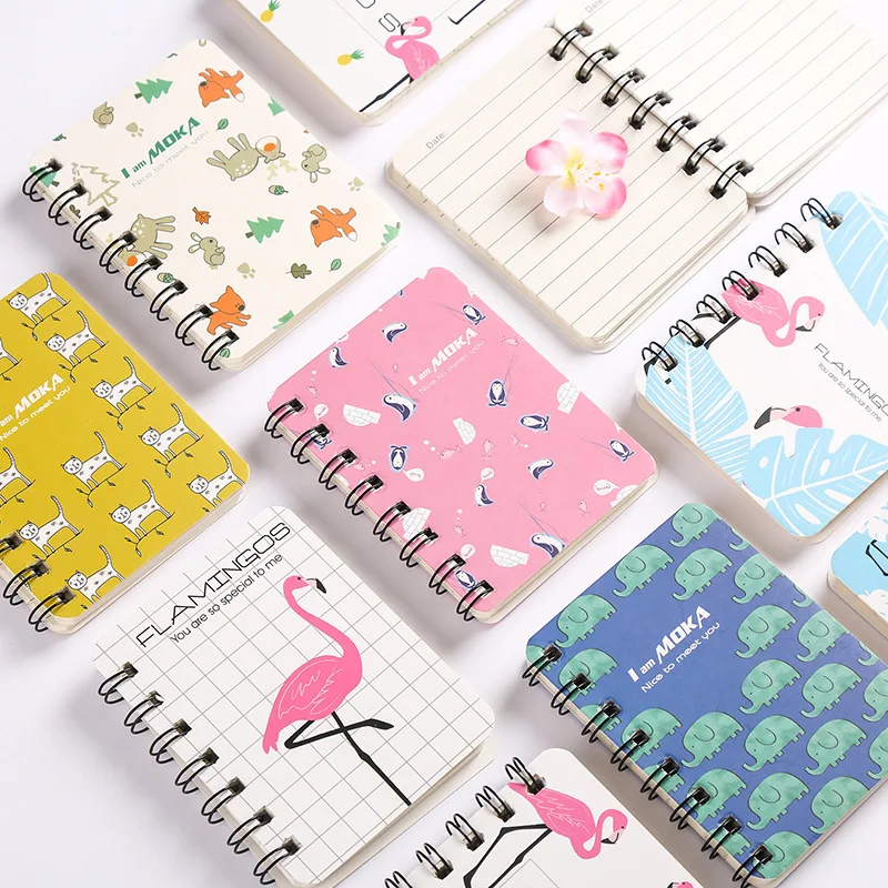 

A7 Portable Diary Cute Notebook Cactus Flamingo Series Memo Pad Office School Supplies Gift Lovely Stationery Random Design