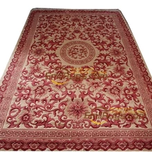 Вискоза французский ковер о ручной узлом толстые плюшевые французский коврик «савонри» ковер Сделано на заказ 6' X 9' красный porceelain 201 gc85savyg28