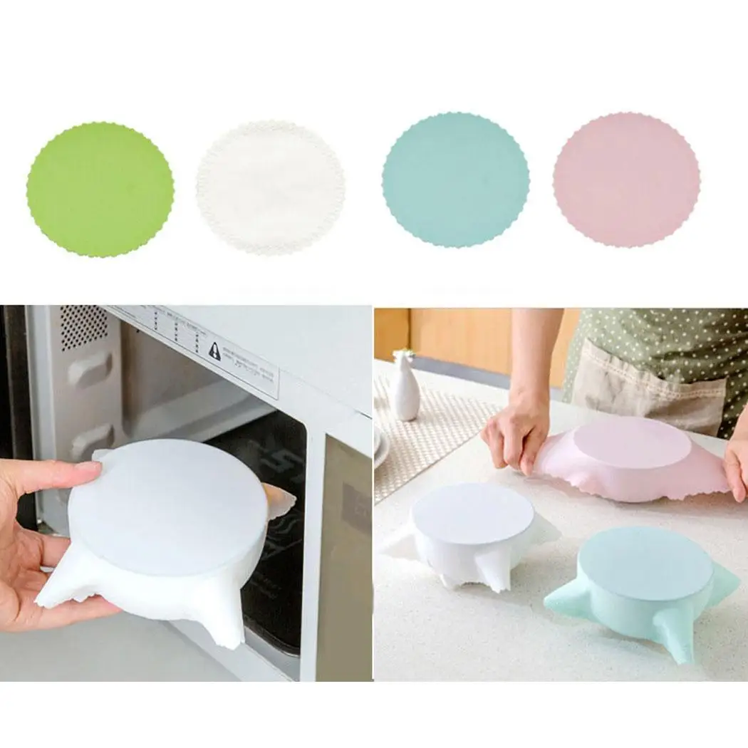 

Silicone Reusable Bowl Sealed Fresh Cover -70 degrees -230 degrees Anti-slip Home Cup Bowl Mat Round