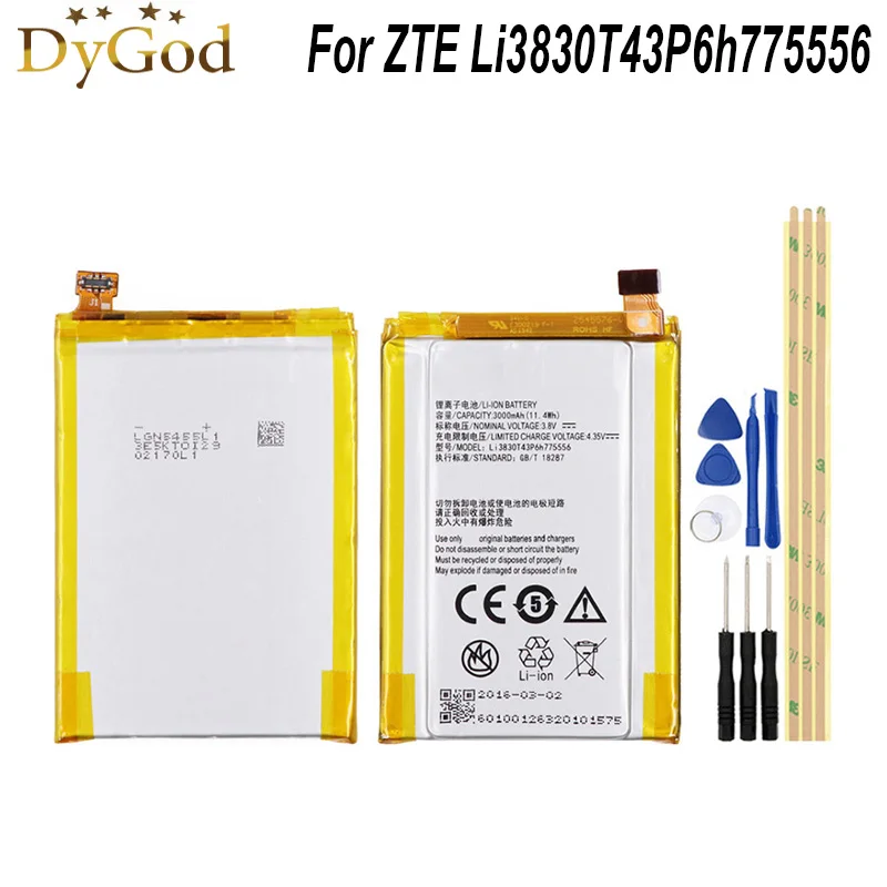 Аккумулятор Li3830T43P6h775556 для ZTE Axon A1 AXON A2015 Tianji 3000 Dual Blade V7 Max TD-LTE мобильный телефон мАч