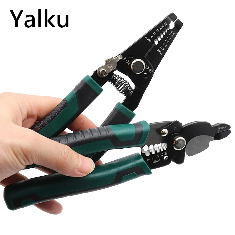 

Yalku Wire Stripper Cable Cutting Crimping Pliers Crimping Tool Multitool Pliers High Quality Wire Stripper For Electrician Tool