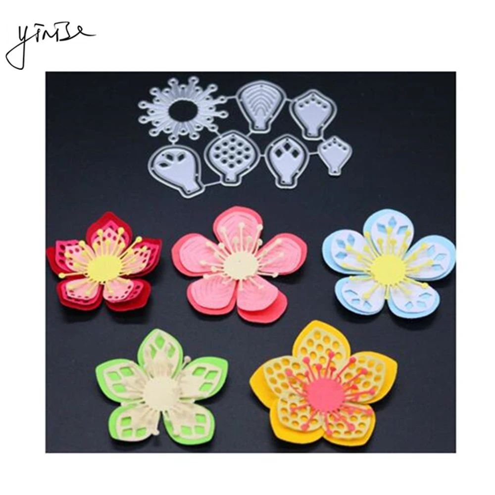 

VCD15Scrapbook FLOWERS Metal Cutting Dies For Scrapbooking Stencils DIY Album Cards Decoration Embossing Folder Die Cuts Cutter
