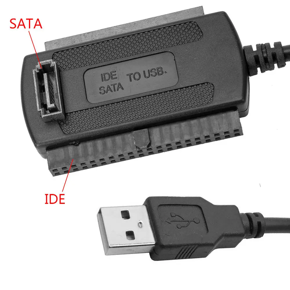 SOONHUA 3IN1 Cable Adapter Hard Drive Disk Cable Adapters Connector Lead USB 2.0 to IDE SATA ATA 2.5 3.5