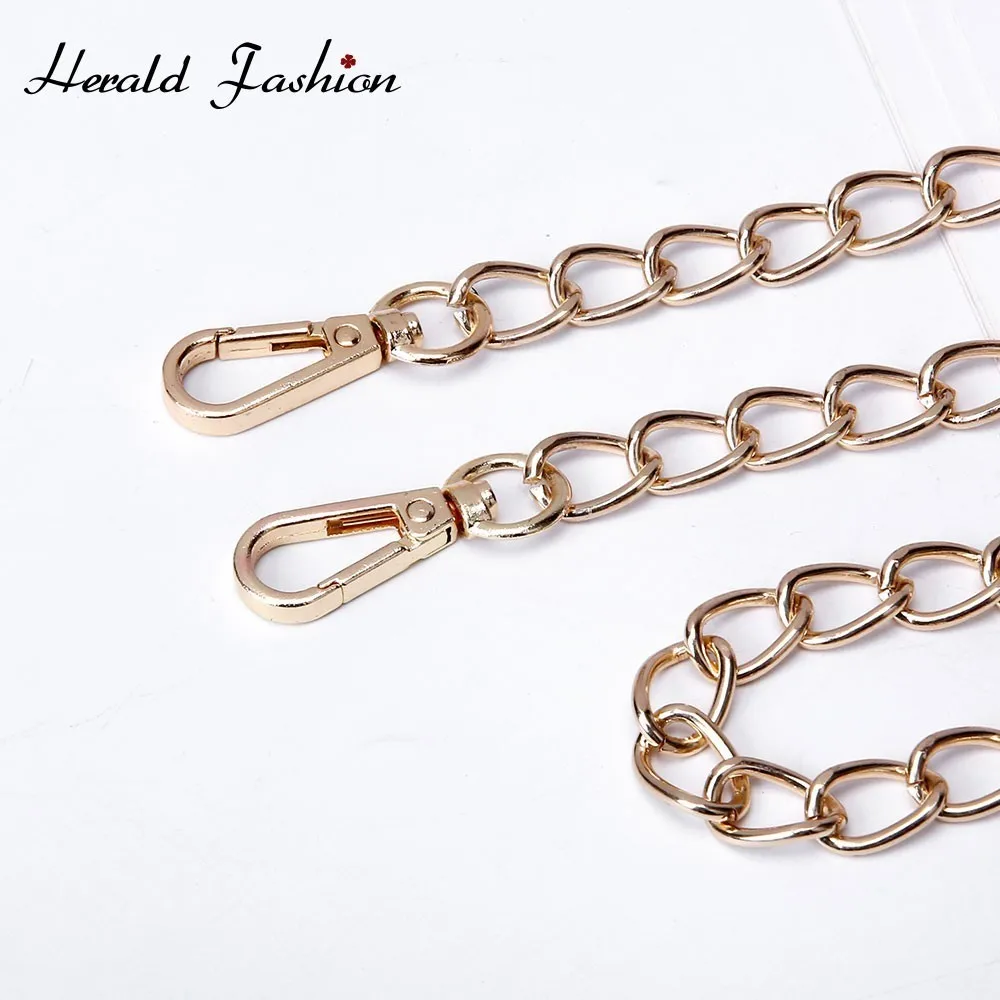 

Herald Fashion Metal Chain For Shoulder Bags Handbag Buckle Handle DIY Belt For Bag Strap Accessories Hardware Double Woven Iron