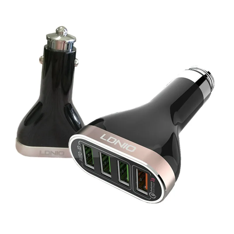 Горячая LDNIO 4 USB Автомобильное зарядное устройство 5V 4.2A 2A быстрая батарея 12V 24V