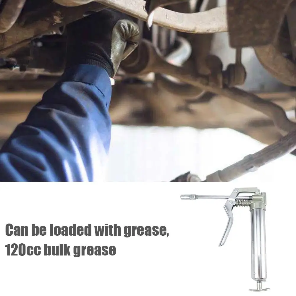 

120CC Mini Grease Gun Pistol Grip One Handed Grease Butter Machine Lube Tool For Auto Repair Lubrication Vehicle Hand Tool