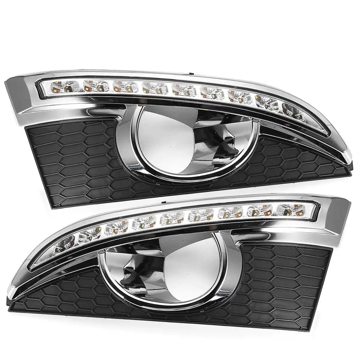 12 В 2 шт. передний светодиодный светильник дневного света для CHEVROLET CAPTIVA 2011 2012 2013 DRL для вождения противотуманных фар, головной светильник белого цвета для стайлинга автомобилей