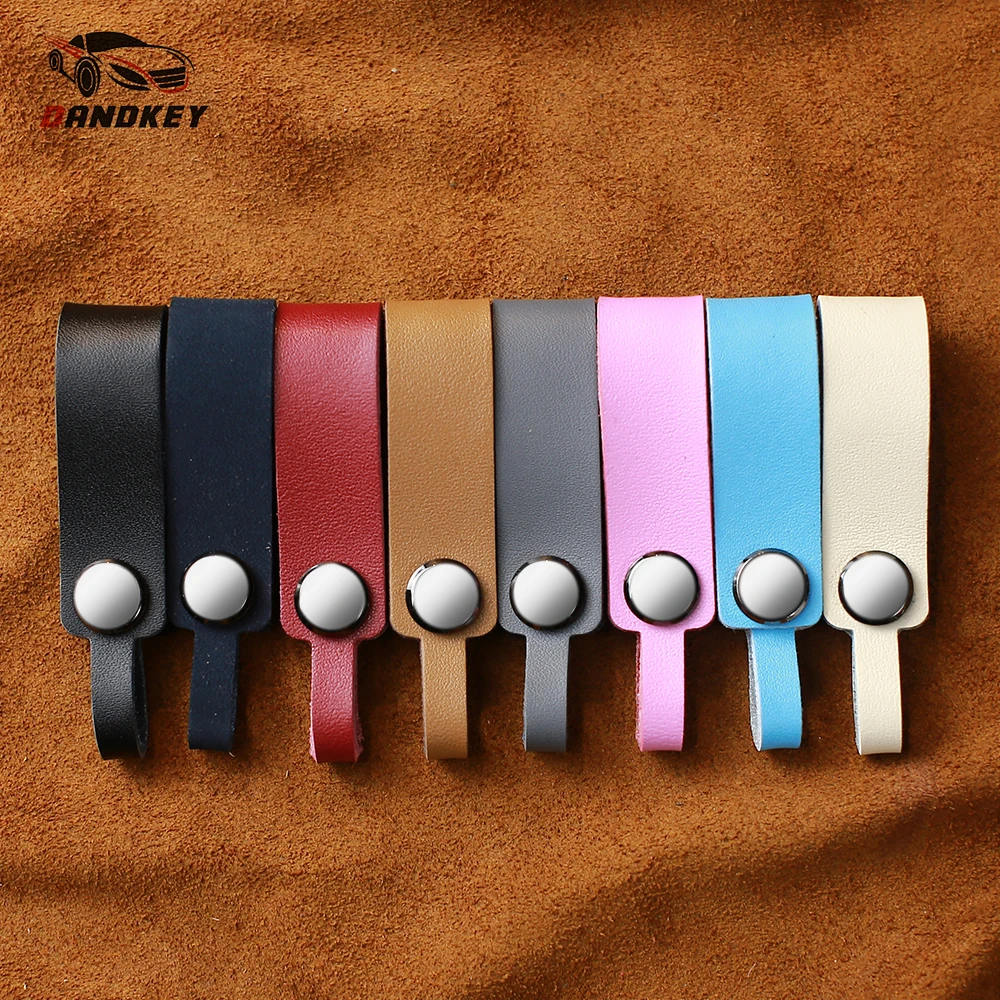 

Dandkey New Genuine Leather Keychain Key Chain Car Key Holder Woman Men Bag Charm Accessories Key Rings Pendant Gifts