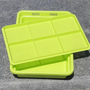 

New Double Plastic Thickened Nursery Pots Colored Vegetable Tray For Rectangular Balcony Gardening Planter Garden Pot - Green