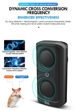 Ultrasonic Pest Repeller Plug In Electronic Repellent Rat Mouse Spider Insect Rodent Repellent Ultrasonic Dropship 2019