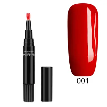

3 In 1 Gel Nail Varnish Pen Glitter One Step Nail Gel Polish quick-drying Easy To Use UV Gel Lacquer 9 color
