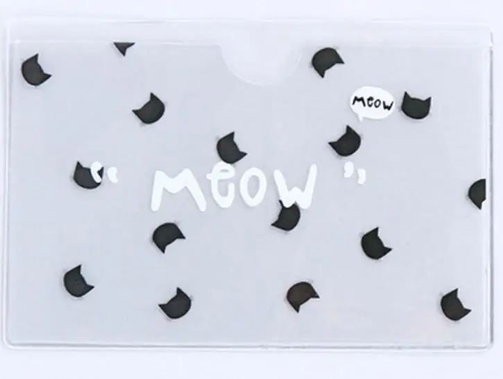 

Portable Transparent PVC Vertical Cute ID Credit Card Wallet Passport Business Bancaire Card Protector Sleeve