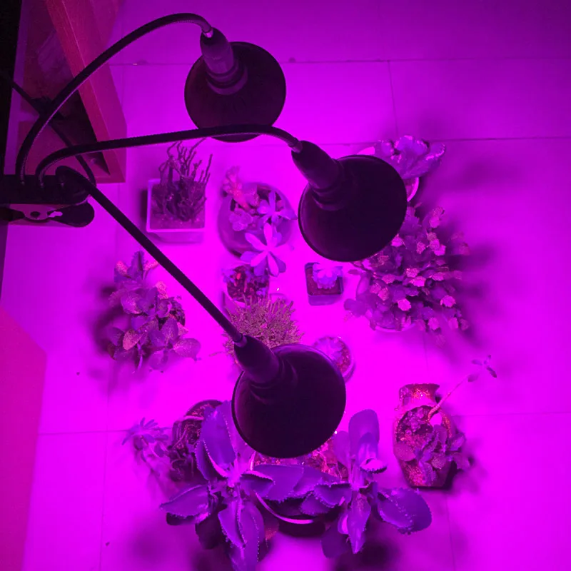 3 головы 290 светодиодный светильник для выращивания теплицы зеленый дом growbox гидротентПолный спектр сеялки гидропоники семена растений лампа