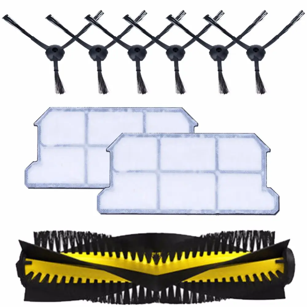 1x основной щетки + 6x боковая щетка + 2x пыли hepa фильтр комплект для chuwi ilife v7 v7s v7s pro робот пылесос части