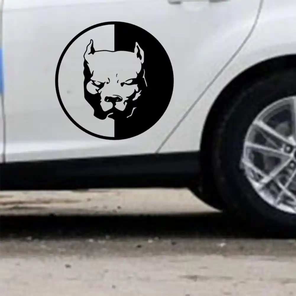 Lumiparty Funny Dog Bulldog Unique Reflective Car Stickers Decals