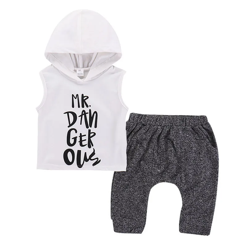 

Newborn Kid Boys Summer Soft Playsuit Cute Toddler Kids Baby Boy Hooded Vest Tops Short Pants 2pcs Outfits Clothes Set