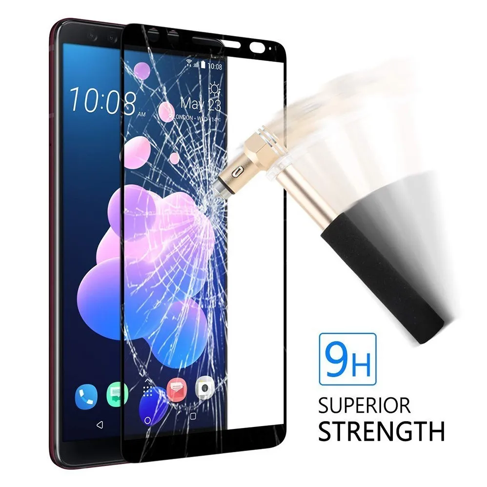 

0.3MM 2.5D Full Coverage 9H Tempered Glass Screen Protector For HTC U12 / U12 Plus u12+ Anti-Scratch Protection LCD Film