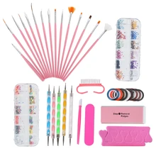 10 шт./компл. Профессиональный Nail Art DIY Набор инструментов для маникюра гель для ногтей лак для ногтей украшения инструмент для дизайна ногтей инструменты Наборы