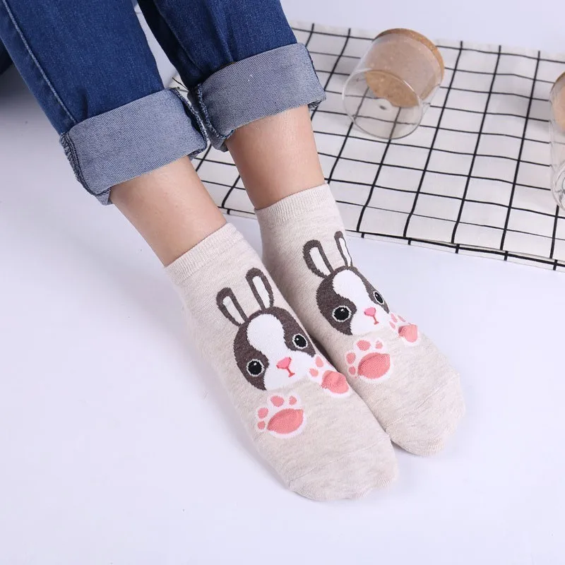 Arherigele 2 шт. 1 пара 3D Животные укороченные носки Модные Хлопковые женские короткие